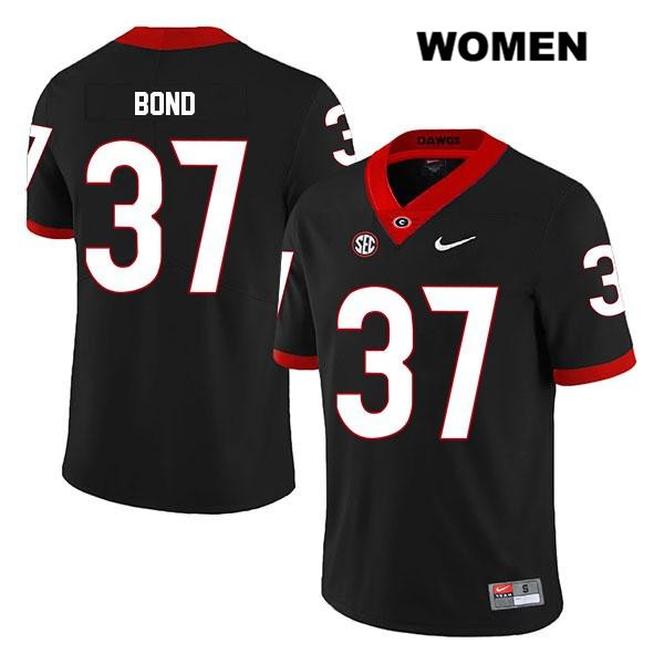 Georgia Bulldogs Women's Patrick Bond #37 NCAA Legend Authentic Black Nike Stitched College Football Jersey DFV1056GG
